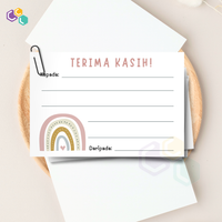 'Terima Kasih' Kad Nota (10 keping)