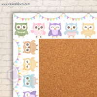 Noticeboard Borders - Owly Party (Digital Download)