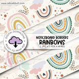 Noticeboard Borders - Rainbows (Digital Download)