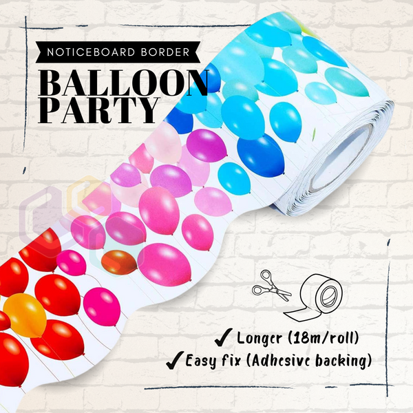 Balloon Party Noticeboard Border