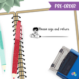 SP050 - Please Sign (Boy) Customised Stamp (Pre-order)