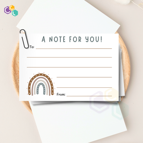 'A Note For You' Note Cards (10 pcs)