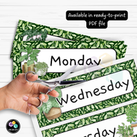 Flash Cards - Days of the Week Headers Pastels (Digital Download)