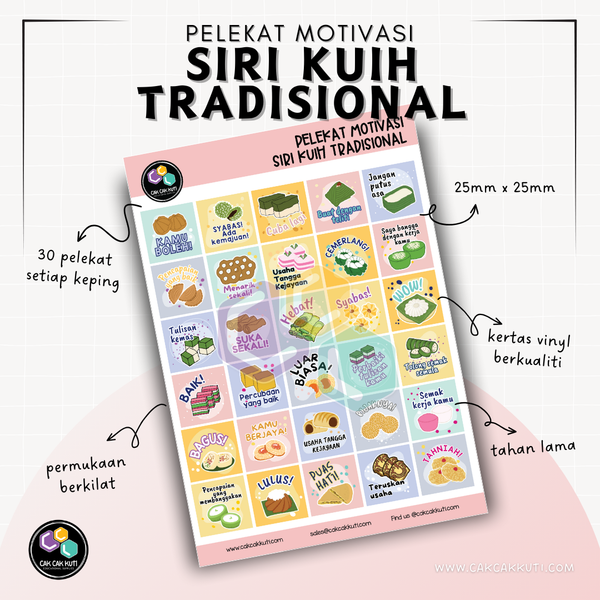 Siri Kuih Tradisional Pelekat Motivasi