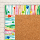 Watercolour Stripes Noticeboard Border