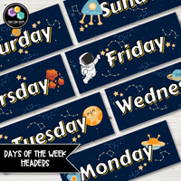 Days of the Week Headers (EL) - Outerspace