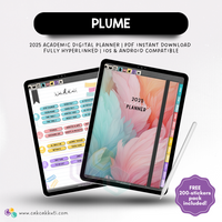 2025 Digital Academic Planner (PLUME)