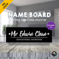 QT010 - PERSONALISED NAME BOARDS (ROCKSTAR)